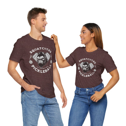 Bigfoot Pickleball Unisex Tee, Sasquatch Fan Shirt, Funny Pickleball Tee, Cryptid Enthusiast Gift, Hiking Shirt