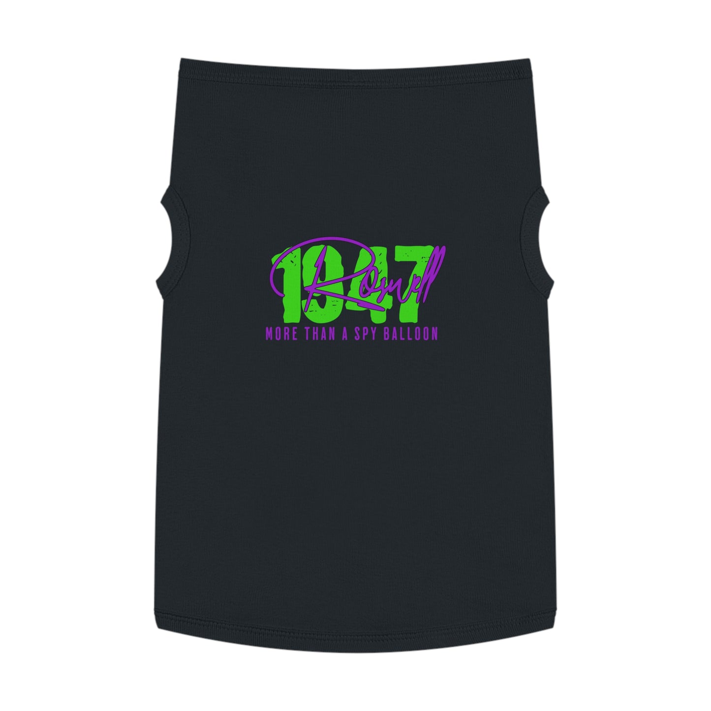 Pet Tank Top — "Roswell 1947" Neon Graphic Dog Tank (More Than a Spy Balloon)