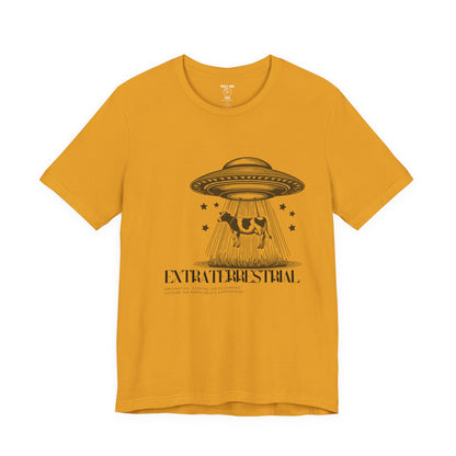Cow-abunga! Funny Alien Shirt for UFO Enthusiasts, Galactic Style Unisex Tee