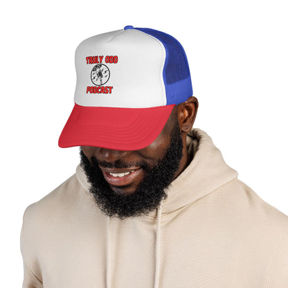 Truly Odd Trucker Caps - Quirky Podcast Fans, Unique Gift, Cool Hat for Show Lovers, Trendy Headwear for Comedy