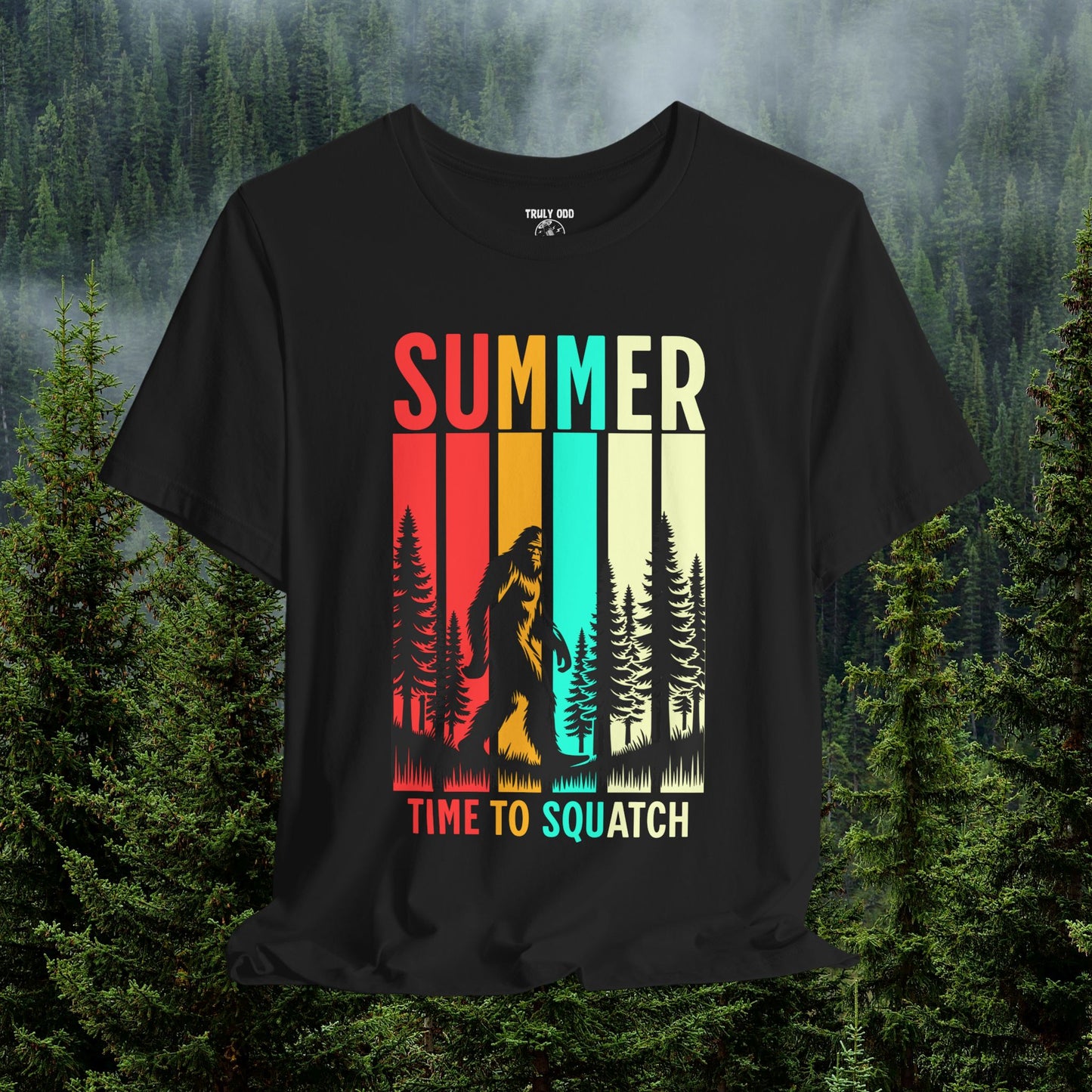 Bigfoot Cryptid Unisex Tee, Squatching Paranormal Shirt, Sasquatch Short Sleeve Top, Mythical Creature T-Shirt