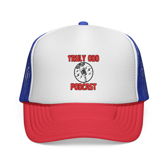 Truly Odd Trucker Caps - Quirky Podcast Fans, Unique Gift, Cool Hat for Show Lovers, Trendy Headwear for Comedy