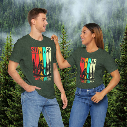 Bigfoot Cryptid Unisex Tee, Squatching Paranormal Shirt, Sasquatch Short Sleeve Top, Mythical Creature T-Shirt