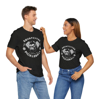 Bigfoot Pickleball Unisex Tee, Sasquatch Fan Shirt, Funny Pickleball Tee, Cryptid Enthusiast Gift, Hiking Shirt