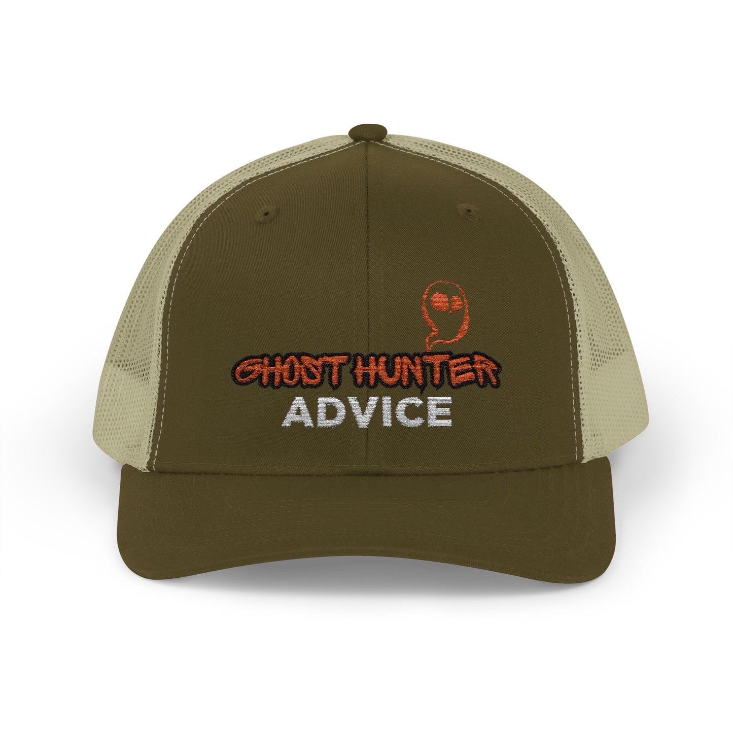 Ghost Hunter Advice Snapback Trucker Cap, Outdoor Hat, Gift for Paranormal Enthusiasts, Halloween Accessory, Trendy Cap