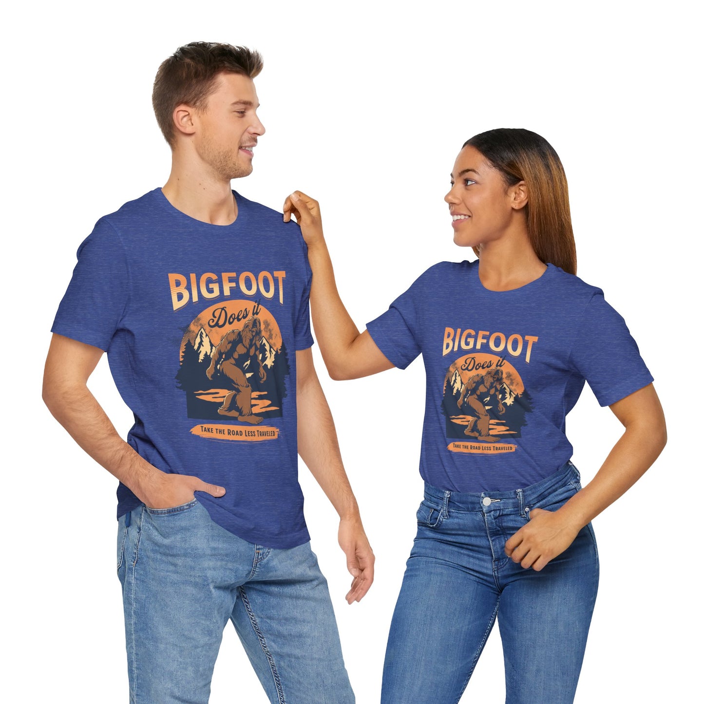 Bigfoot Shirt, Trail less Traveled Shirt, Outdoor Adventure Top, Individual Style Graphic Tee, Hiking Gift