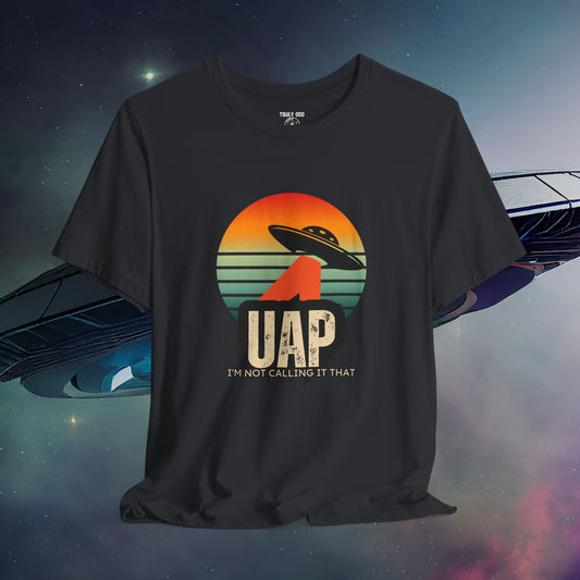 Retro UAP T-Shirt, Unisex Tee, UFO Enthusiast Shirt, Alien Graphic T-Shirt, Humor Tee, Casual Wear