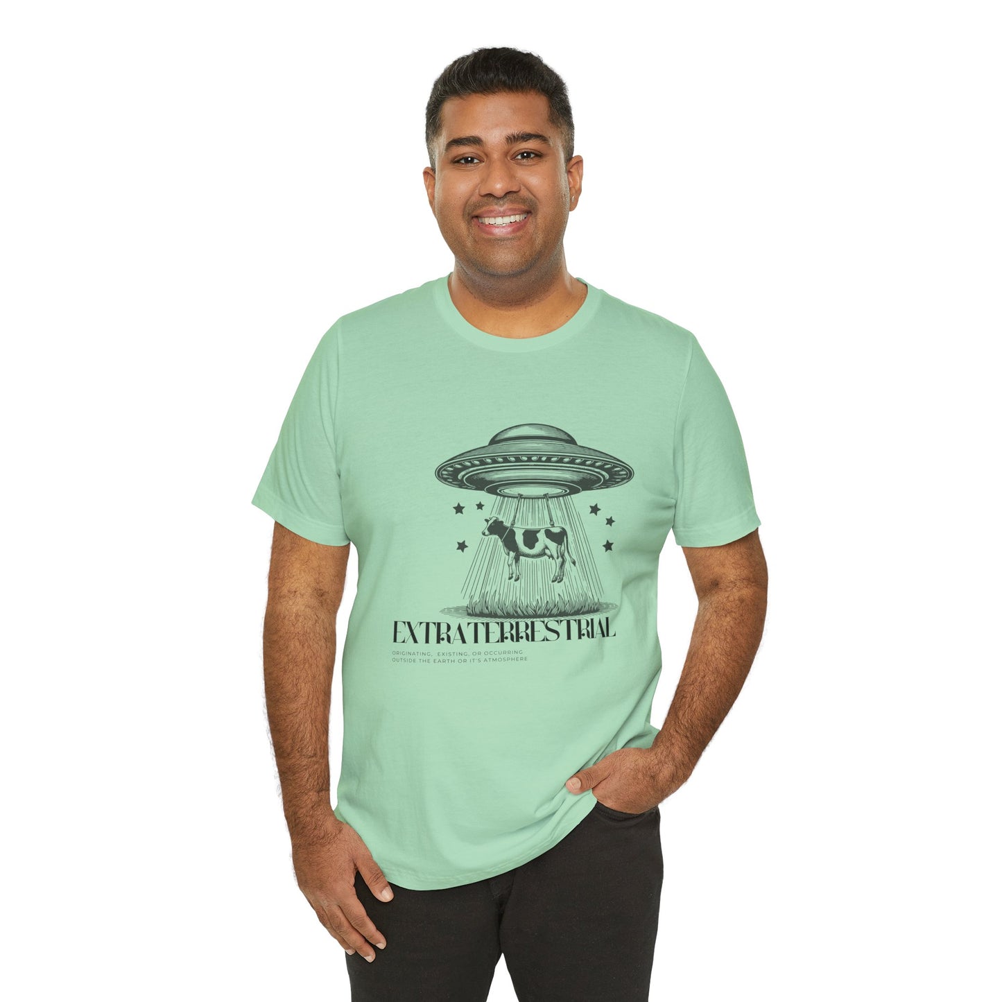 Cow-abunga! Funny Alien Shirt for UFO Enthusiasts, Galactic Style Unisex Tee